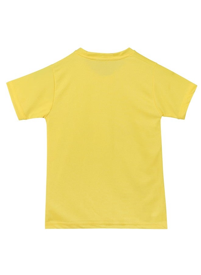 RISH Tshirt for Boys and Kids | Soft Quick Dry Tshirts - Lamarseillaise Printed Casuals - Yellow Tshirt 5-6 Years - Image 2